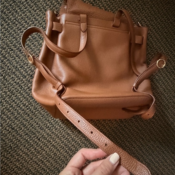 Cuyana Tan Leather Backpack - Picture 7 of 8